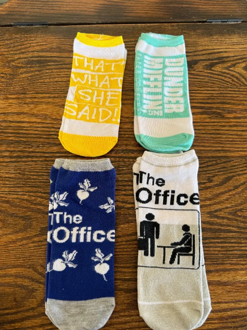 The Office Dunder Mifflin That's What She Said 4 pair of short socks